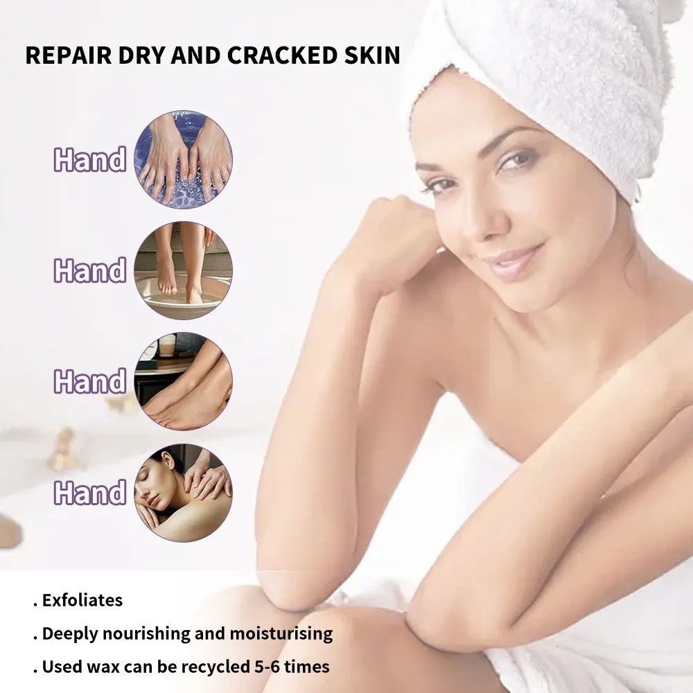 Блоки парафина для рук и ног — ароматизированные лавандой и без запаха, увлажнение кожи и удаление волос, 1 шт. для домашнего спа-салона