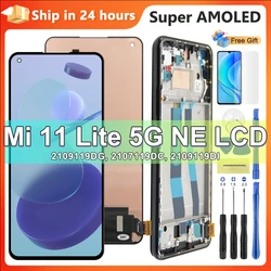 Écran tactile LCD avec assemblage de Hébergements eur de cadre, Xiaomi 11 Lite NE 5G, 6.55 pouces, 2109119DG