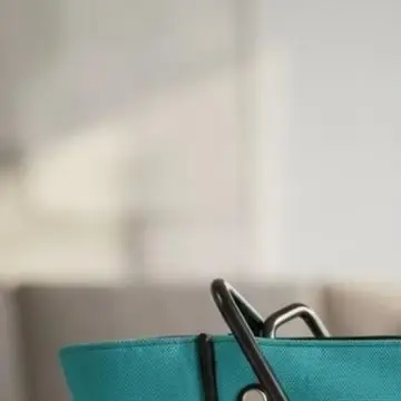 600D Oxford Step Ladder Tool Bag Blue 28x20x10cm with Two Hanging Hooks Spacious Interior Elastic Straps and Side Storage Zones