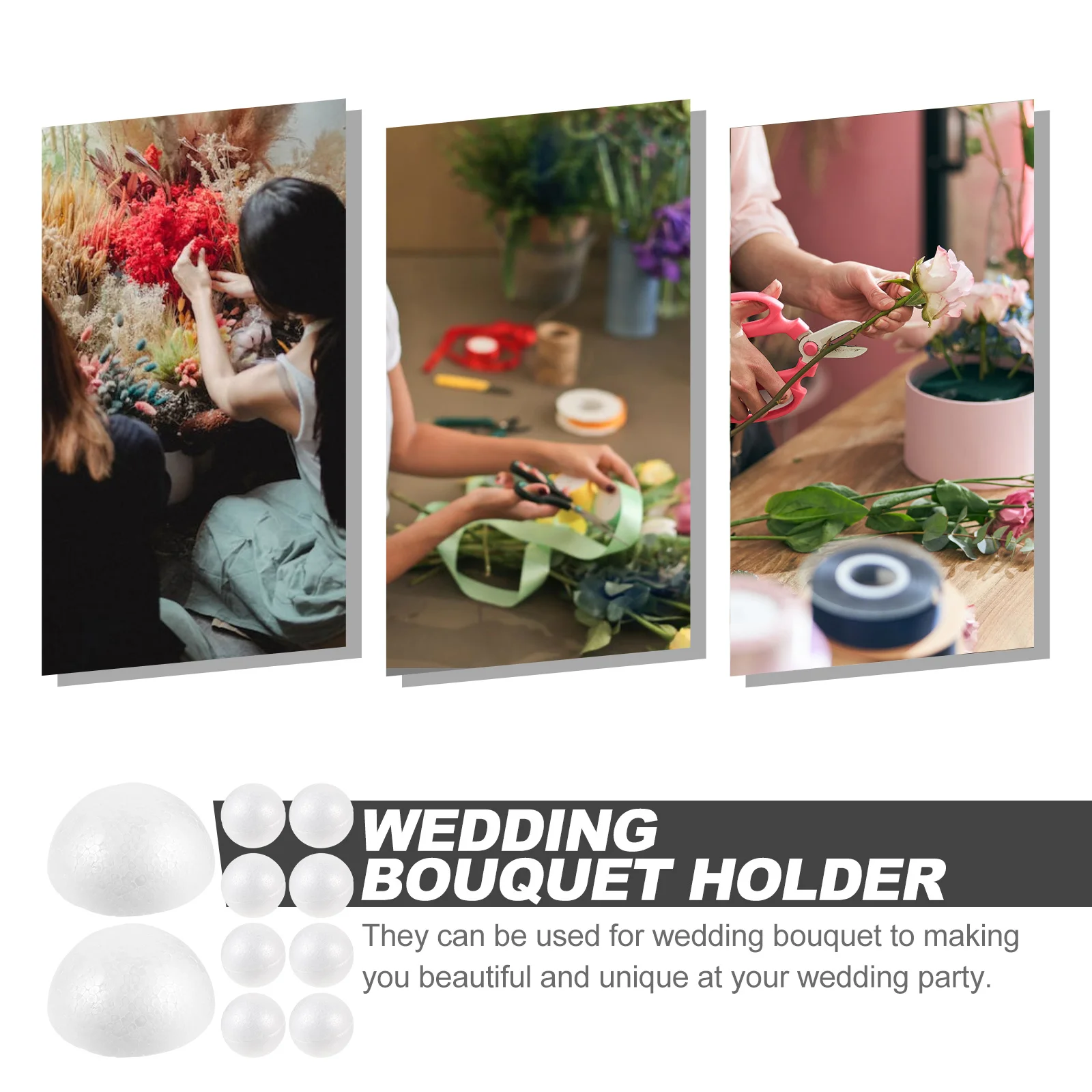 20 قطعة أصحاب باقة رغوة نصف الكرة لترتيب الزهور Craft بها بنفسك الحرفية حفل زفاف لوازم الأزهار رغوة الكرة المواد الحرفية #1