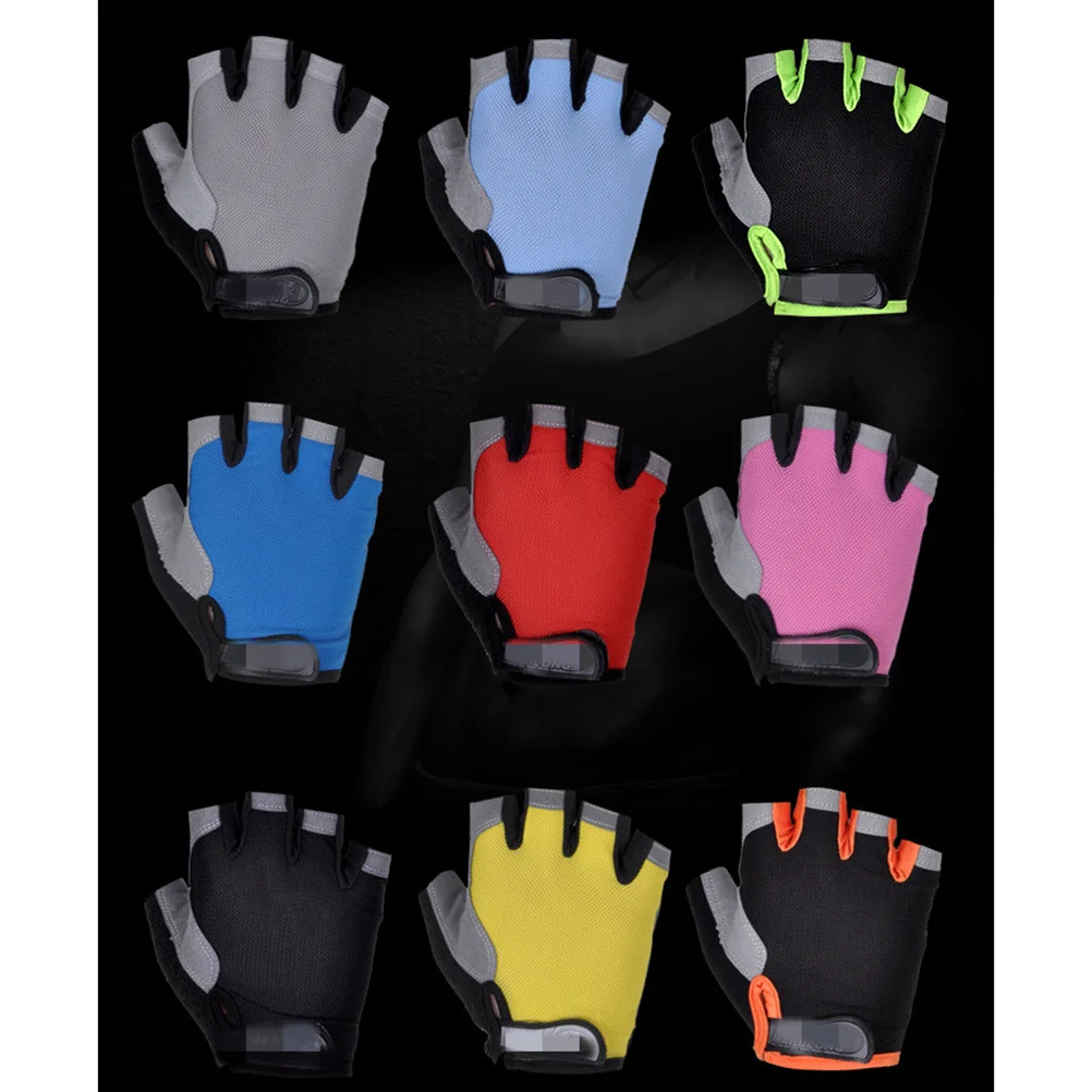 

1 Pair Half Finger Outdoor Riding Driving Cycling Sports Gloves For Men Women Pink M Size Breathable Lightweight Shockproof