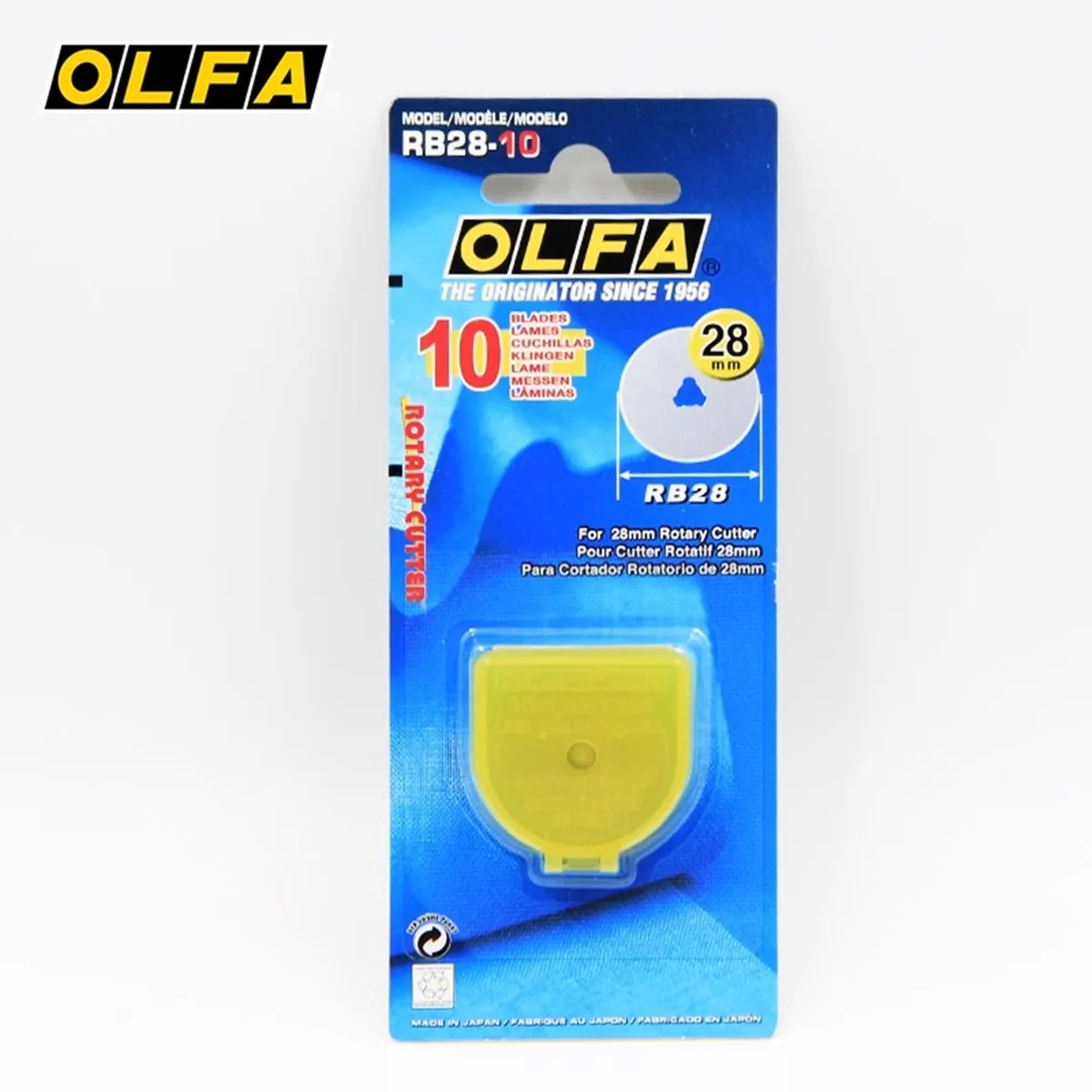 RB28 OLFA round blade RB28-10 for RTY-1/C  RTY-1/DX OP-1 outisde diameter 28mm 10pcs per pack Made in Japan