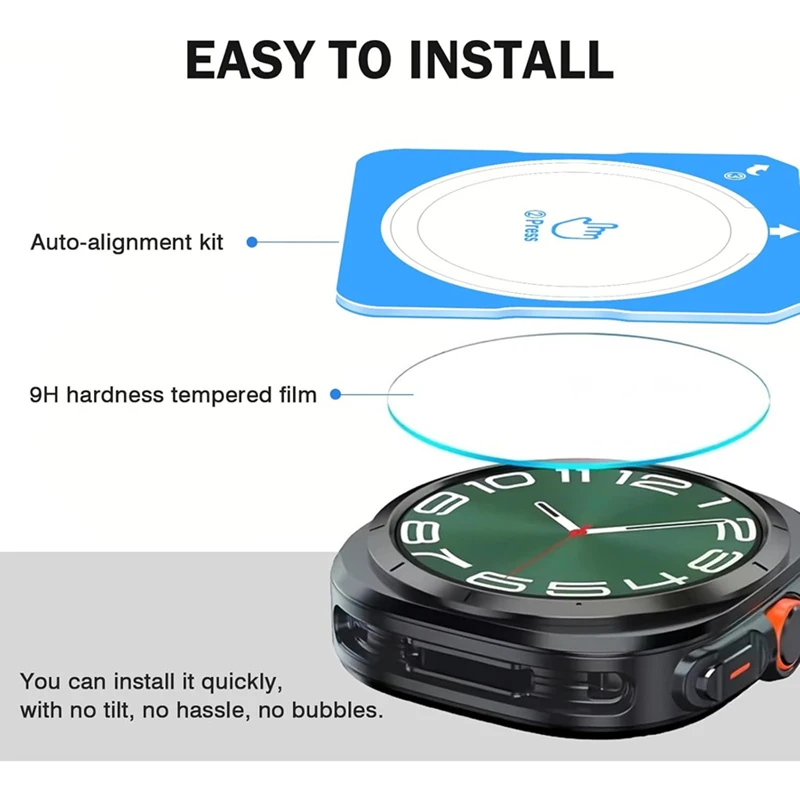 Samsung Galaxy Watch 47mm 40mm 44mm 45mm 46mm 43mm 42mm用 強化ガラス製プレミアムスクリーンプロテクター Galaxy Watch Ultra 8 7 6 5 4対応