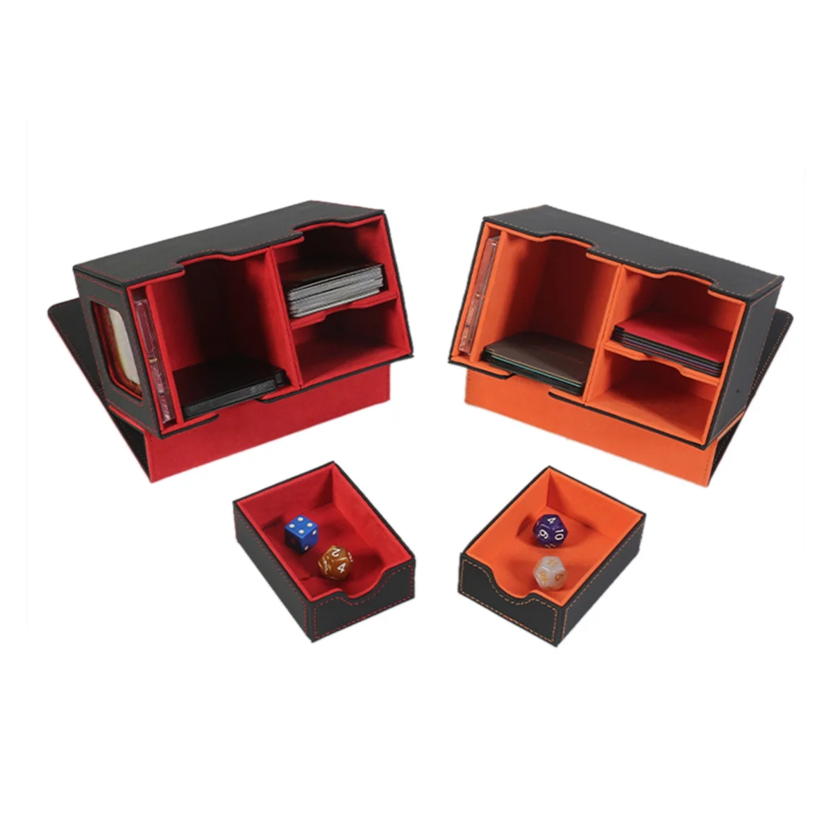 

Efficient Card Deck Box Card Display with Dice Tray Deck Box Deck Box Holding 160+ Trading Card Storage Box