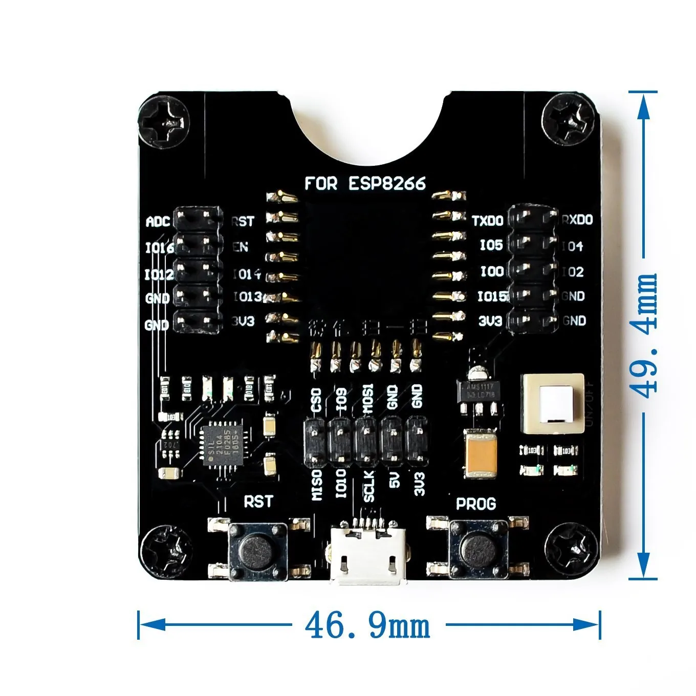 ESP8266 ESP-WROOM-32 ESP32-WROVER Development Board Test Programmer Socket Downloader for ESP-01 ESP-12F ESP-07S ESP-12S ESP32