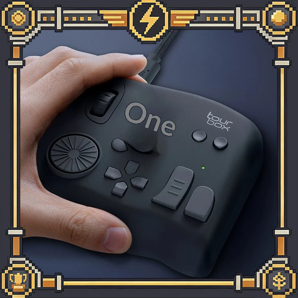 

Клавиатура TourBox Neo для дизайна и рисования, точное управление, контроль параметров, настраиваемая консоль, разноцветная.