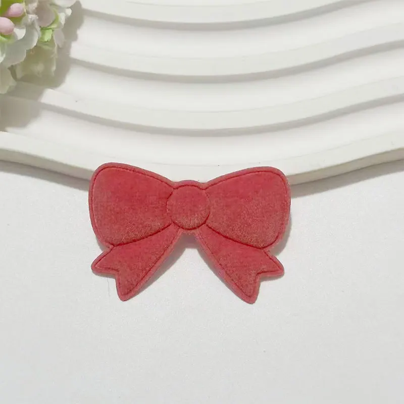 50 Stück 3x4,5CM Stoff-Schmetterlingsknoten Gepolsterte Applikationen für DIY Haarspangen-Zubehör Kleidung Schuhe Socken Dekorationsaufnäher – Detail 6
