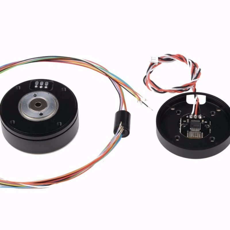 PM3505 brushless gimbal motor with AS5048A encoder motor center hole through slip ring collector ring with encoder housing