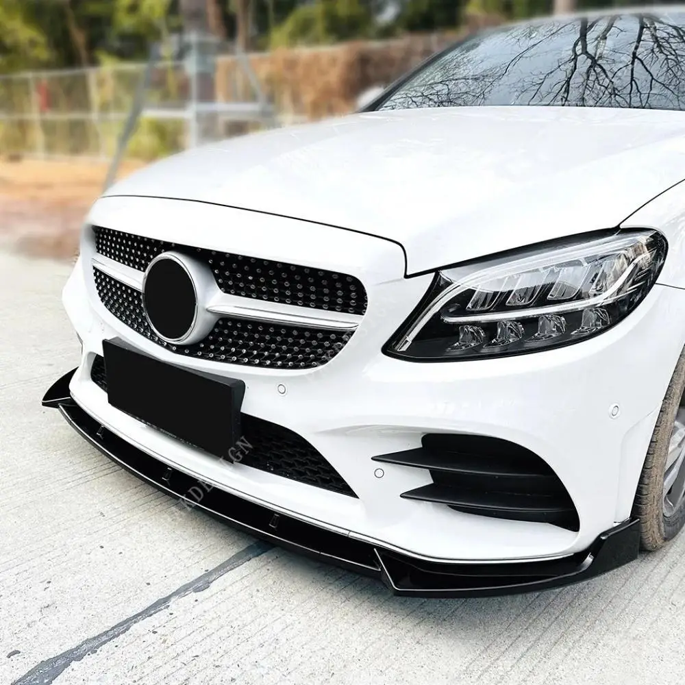

Front Bumper Lip Splitter For Mercedes C Class W205 C205 S205 C160 C200 C180 C300 C400 C450 AMG 2015-2021 Diffuser Body Kits