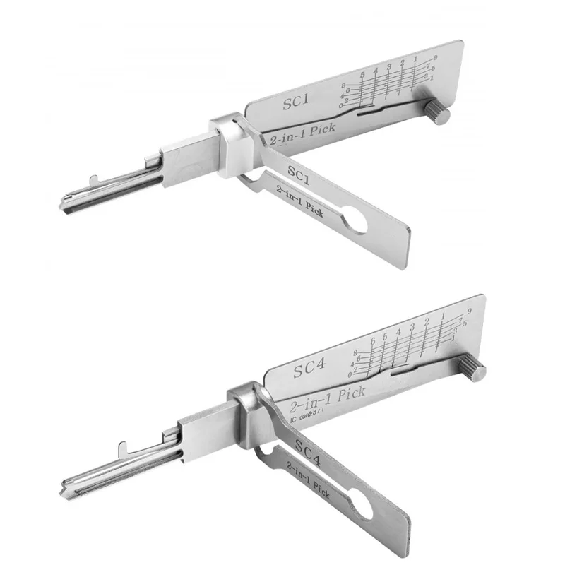 Lockpick Tool 2 in 1 SC1 SC4 for Door Measuring Master Key Locksmith Tools Civil Lock Opener Hand Professional Locksmith Hand