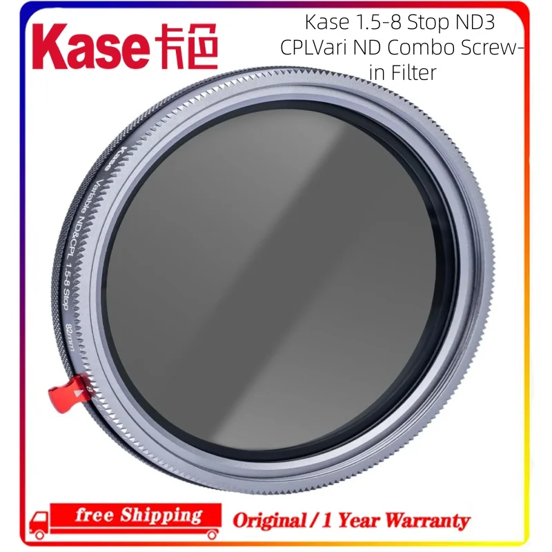 Kase VND & CPL Combo Filter Variable ND-CPL 2 in 1 (1.5 to 8-Stop) 67 72 77 82mm