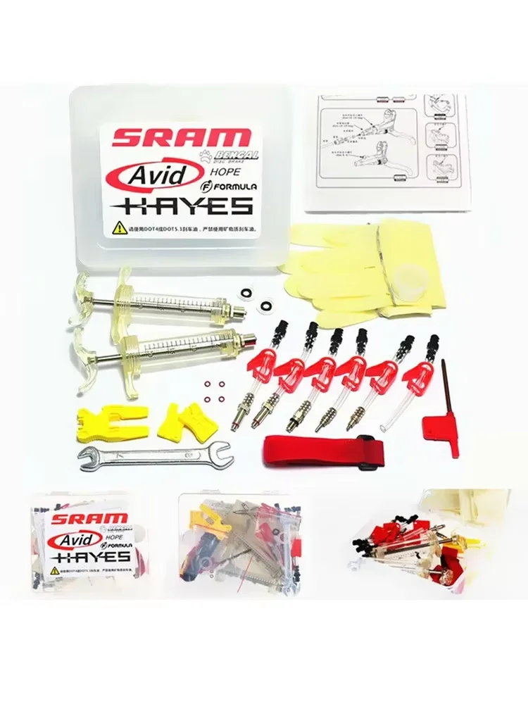 AliExpress NONE Bicycle Hydraulic Disc Brake Bleed Kit Tool For Formula Sram Avid Juicy Hayes Hope Bengal MTB Bike Repair Tools