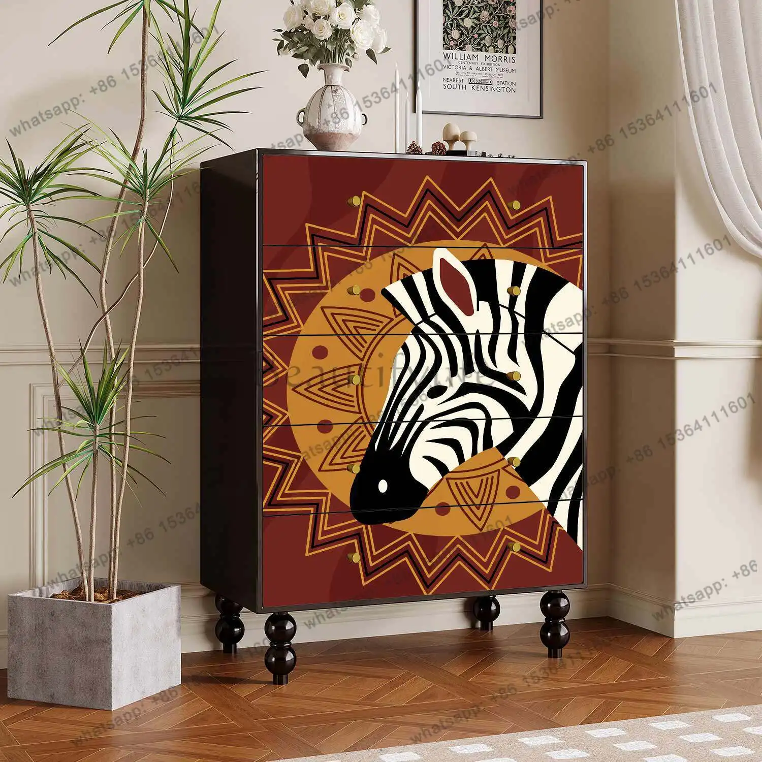 

Italian minimalist light luxury high-end sofa side cabinet living room storage decorative cabinet