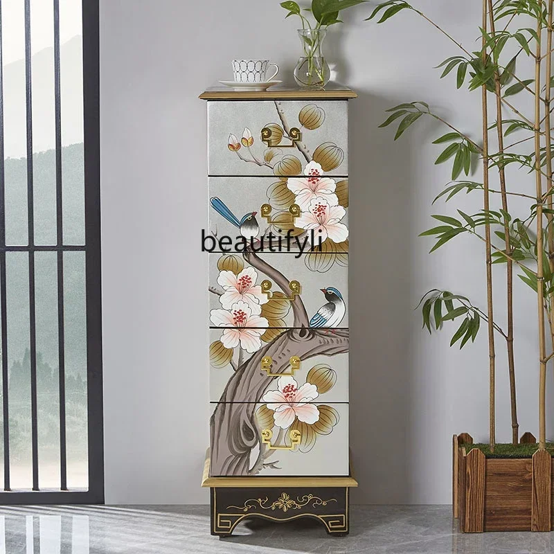 

LJYNew Chinese-style painted cabinets, cabinet decoration, lockers, bedroom solid wood chest of drawers