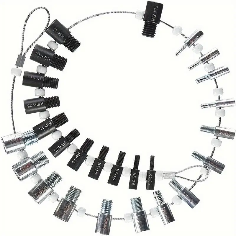 1 Set Nuts Bolts Size Identifier Thread Checker Set for DIY Mechanics Handy Measuring Tool