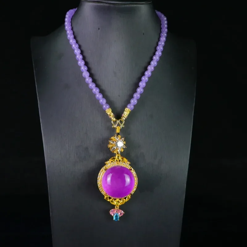 

Natural Fashion High Ice Women's, Retro Pendant Necklace Jewelry