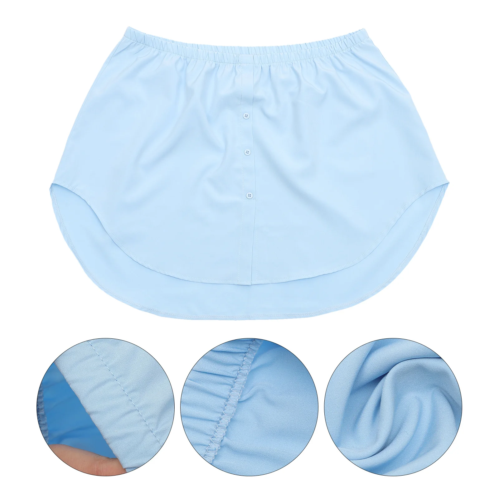 

Women Layering Shirt Extender Mini Underskirt False Hemline Stylish Sweater Blouse Uniforms Daily Street Shopping