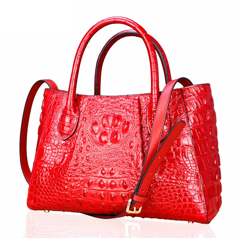 

Handbag Women's Leather Tote Bag Cowhide Crocodile Pattern Bags Women's Brand Luxury Designer Women's Bag Purses And Handbags