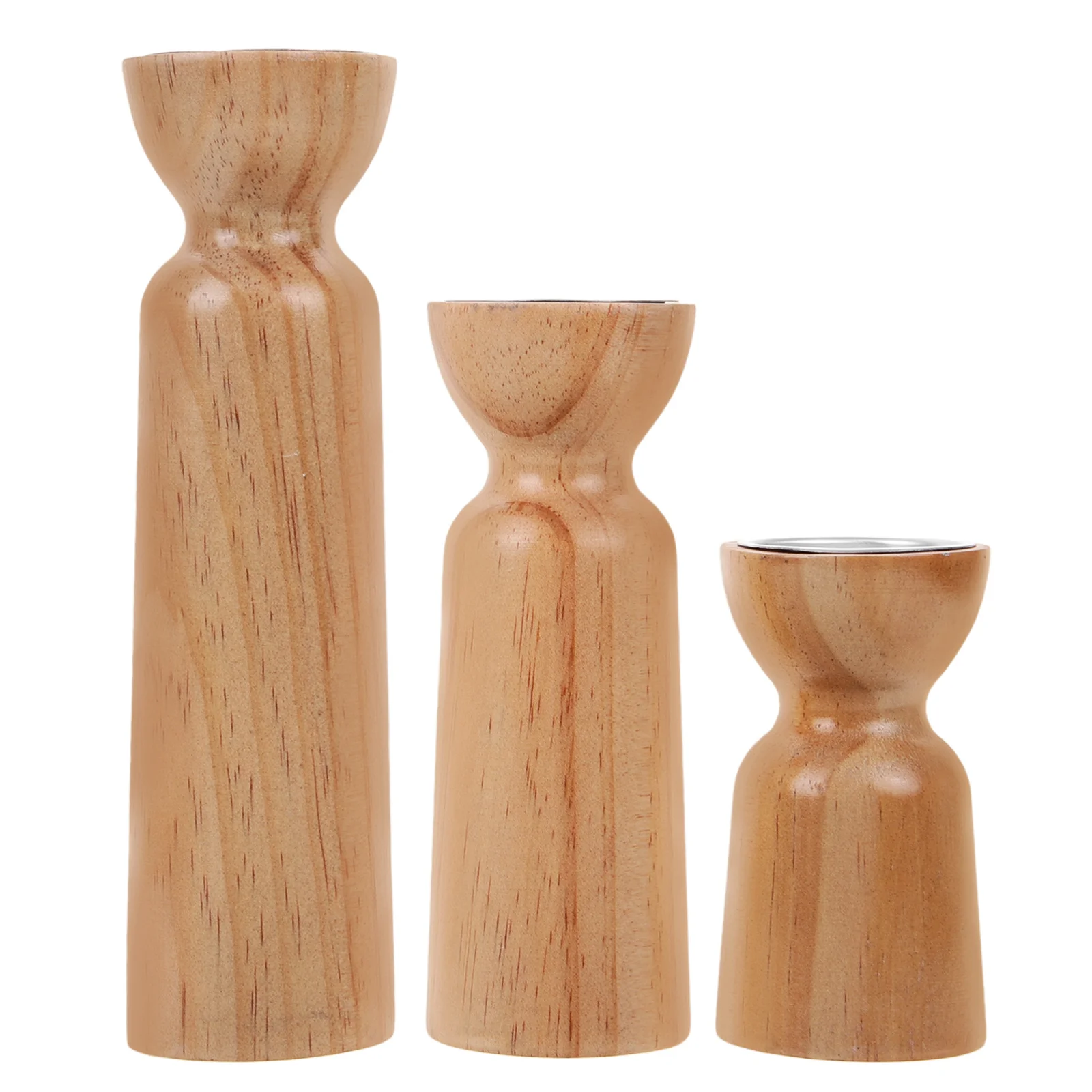 3 قطعة حامل ريترو خشبي Tealight تقف لديكور الطاولة ريفي المنزل حفل زفاف عيد الميلاد هدية عيد الحب