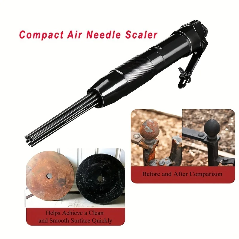 Straight Pneumatic Rust Removal Tool 3mm 12 Needle Portable Rust Removal Slag Removal And Paint Removal
