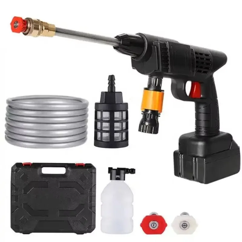 

24V high pressure cordless car washing machine with lithium battery wireless spray electric water gun cleaning machine