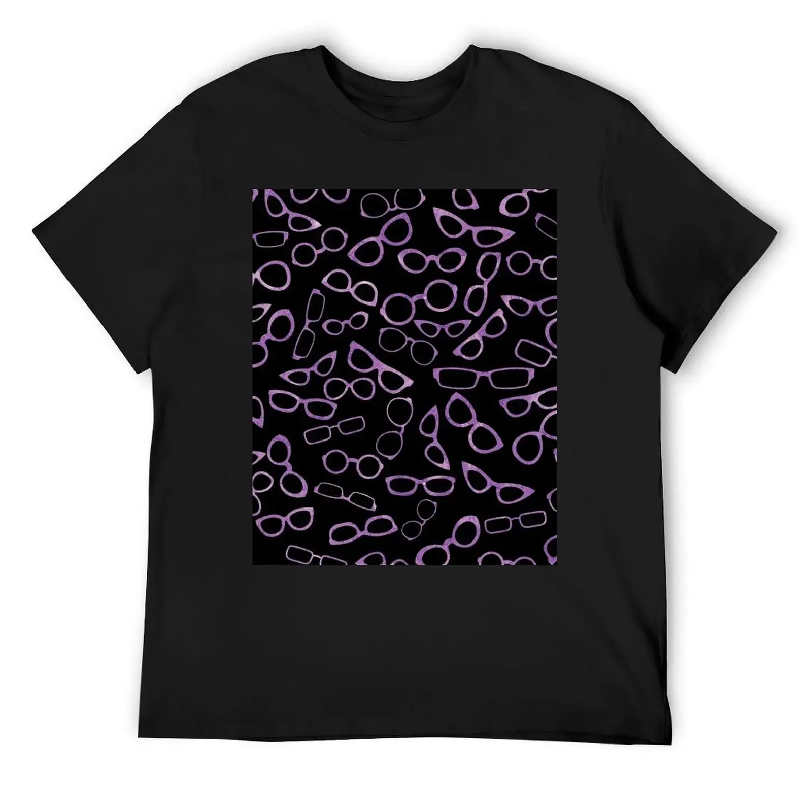 Various Shaped Eyeglasses Pattern - Purple T-Shirt graphic tee shirt sports fans men workout shirt