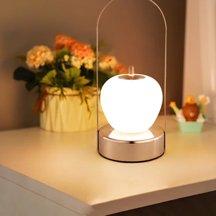 Portable Handheld Night Light Rechargeable Eye Protection Desk Lamp Outdoor Camping Creates Atmosphere Apple Night Light