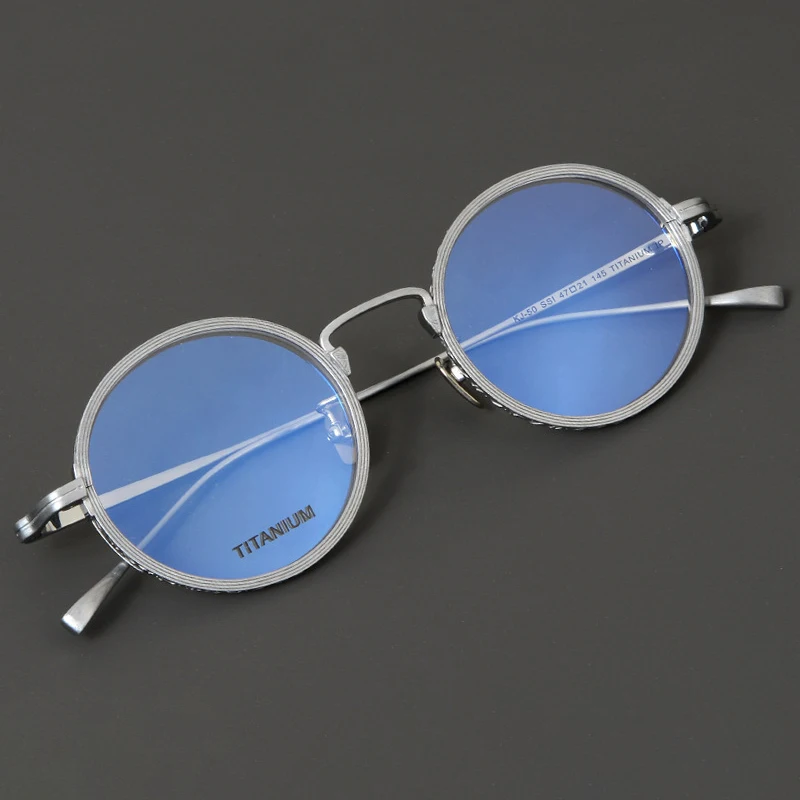 

Screwless Titanium Glasses Frame Men Women Eyewear Ultralight Retro Round Eyeglasses Handmade Designer Style Spectacles Frames