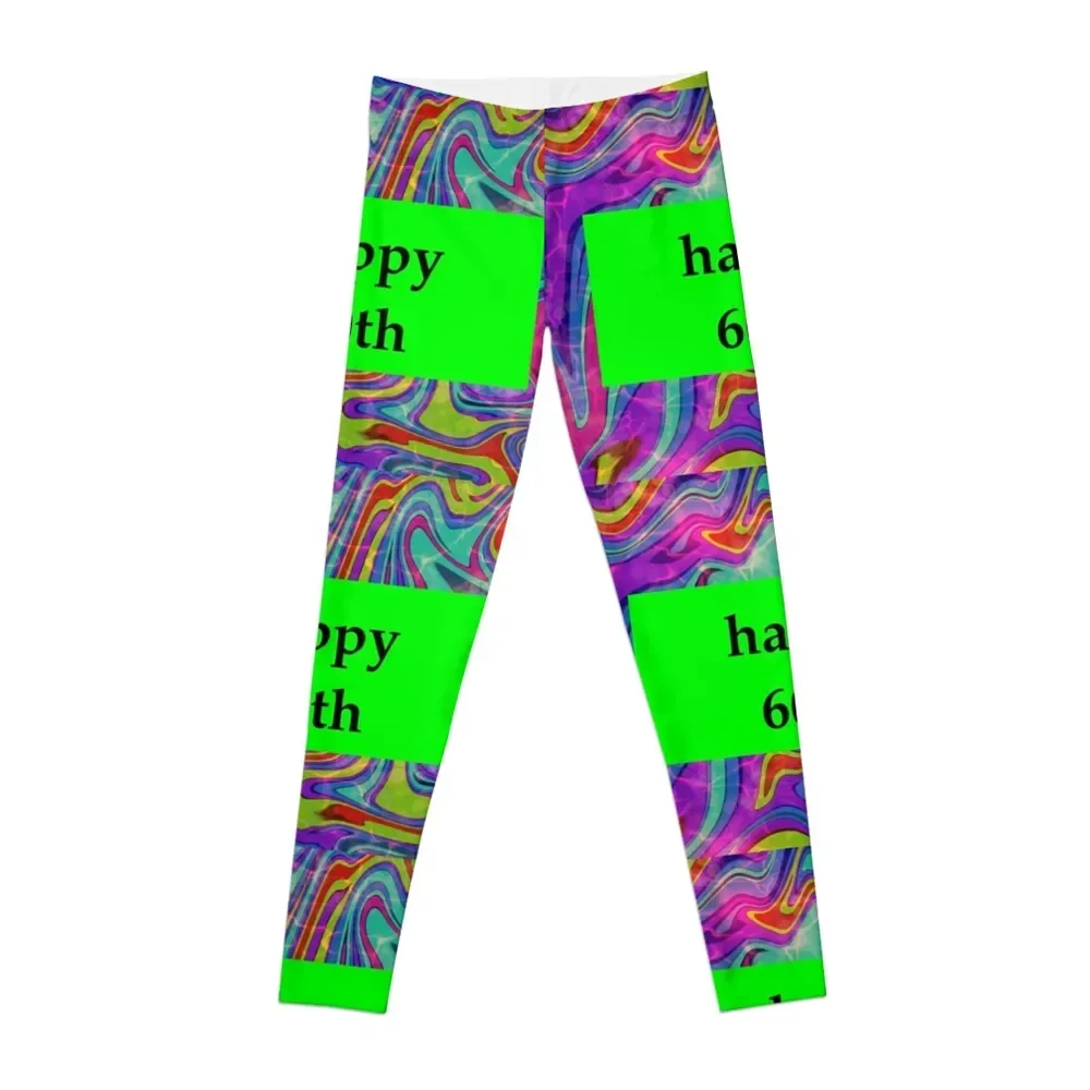 

happy 60th Leggings sports woman gym Women's high waist legging gym Womens Leggings