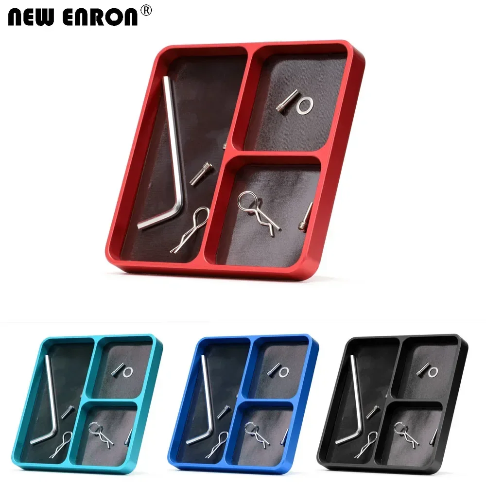 NEW ENRON CNC Aluminium Alloy 98x98MM Screw Storage Tray Repair Tool for RC Cars Axial Traxxas HSP Himoto Redcat and so on