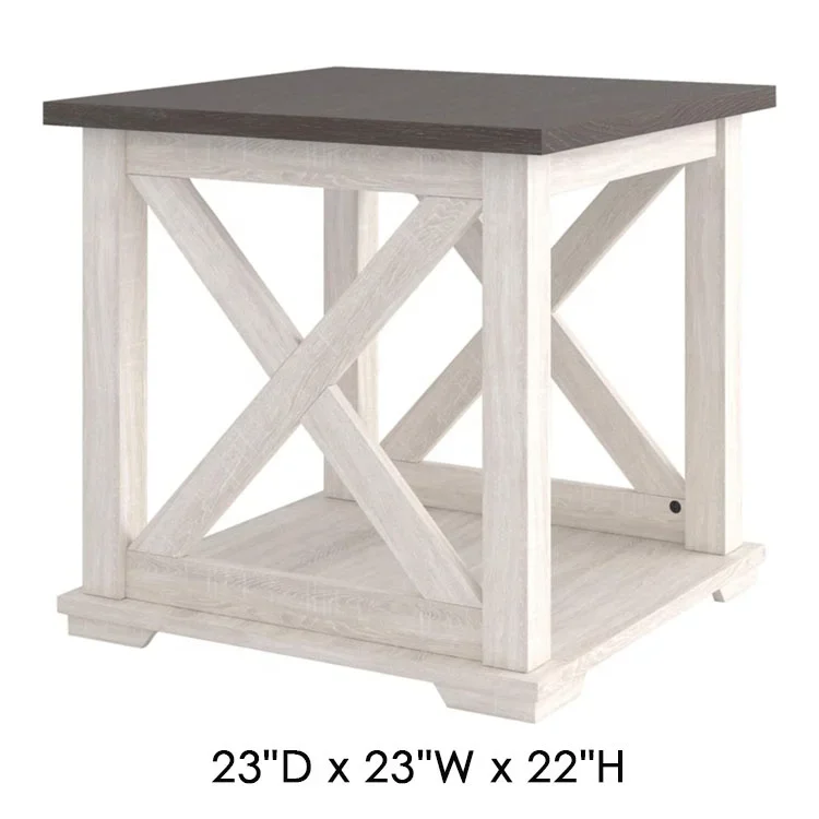 For New Design 2025 Cheap Square Modern Farmhouse End Table