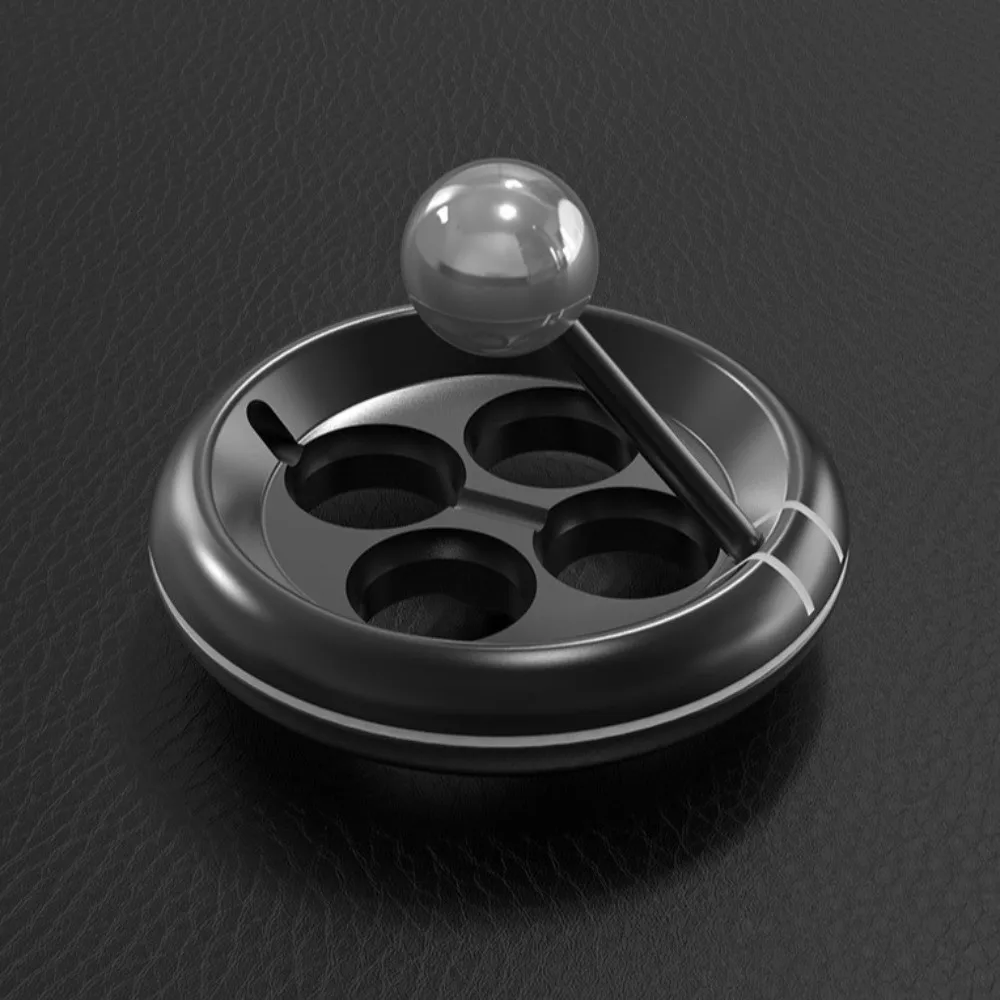 Fun Four Hole Metal Fidget Spinner Focus Aid Rotating Floating Fidget Durable Relaxation Decompression Desktop