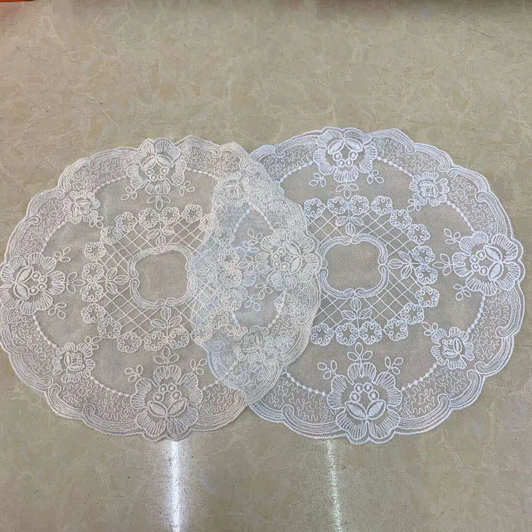 1Pc Dining Table Embroidery Craft ins Placemat European Style Lace Insulation Plate Mat Anti-scald Coaster Wedding Table pads