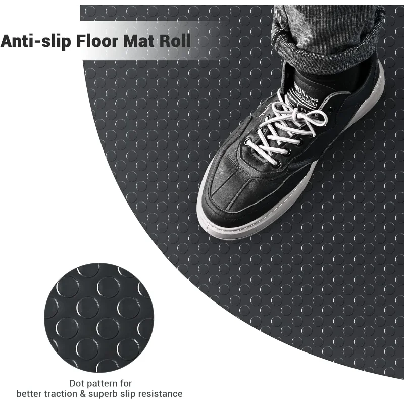 Yescom Garage Vloermat Roll Antislip Parkeer Bescherm Cover Trailer PVC 19.5x6.5 Ft voor Onder Auto Boot workshop Gym