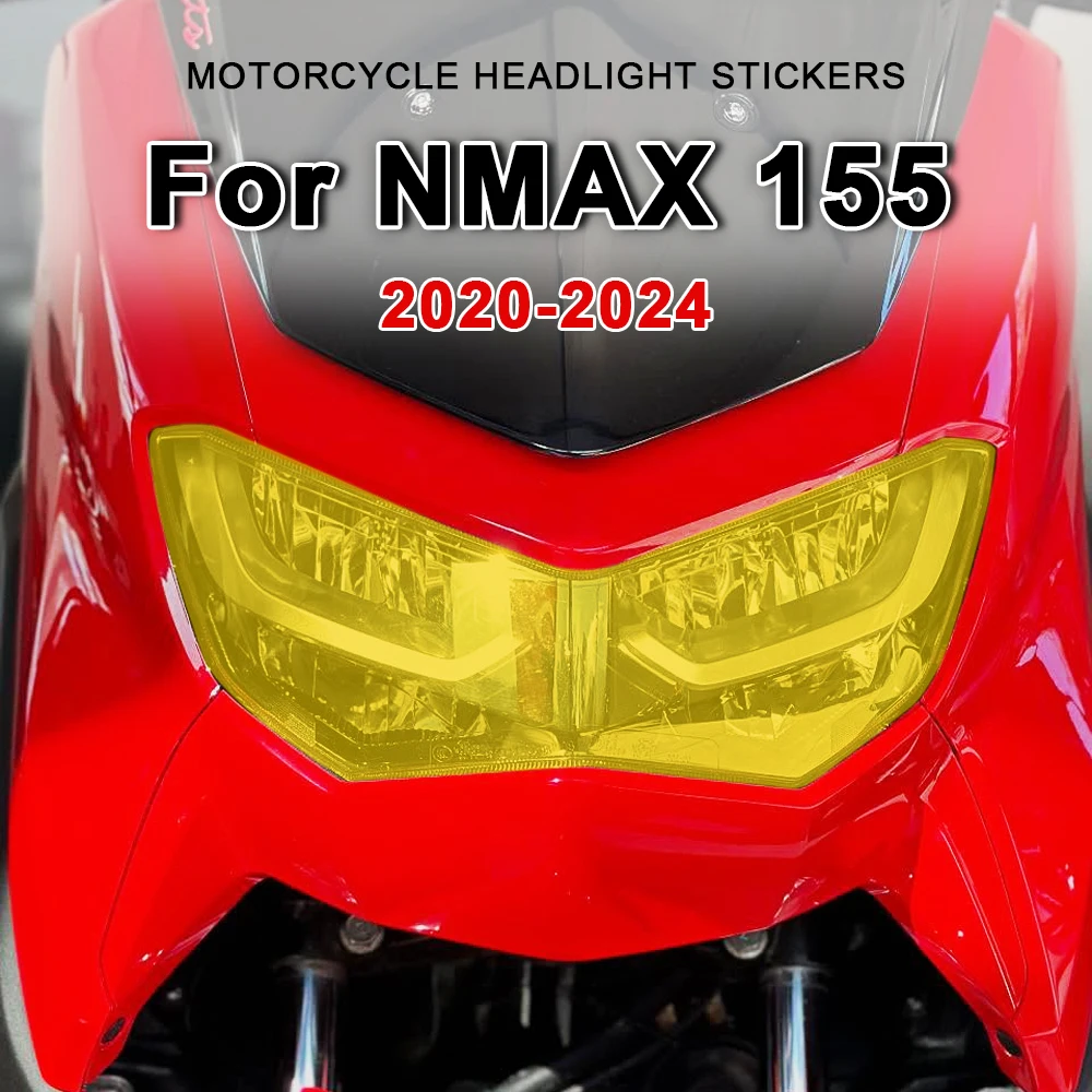 For Yamaha NMAX 155 Nmax155 2020-2024 Transparent Head Light Stickers Colorful Motorcycle Headlight Decals Modified Accessories