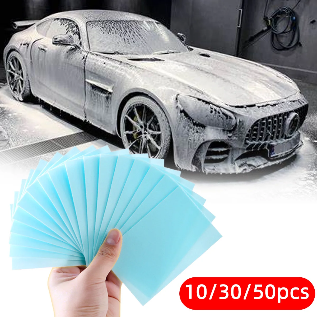 10/30/50PCS Car cleaning pads fragrance retention stain removal and care cleaning agents universal type