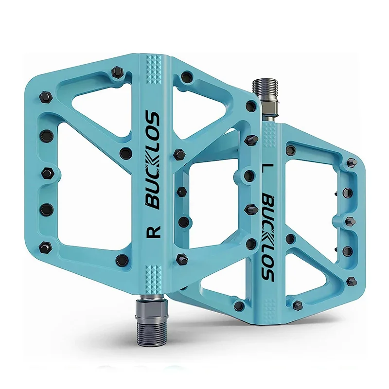 BUCKLOS Fietspedaal Ultralight pedaalplatform voor racefiets Mountainbike Antislip nylon afgedichte lagers Platte pedalen MTB-fietsonderdeel