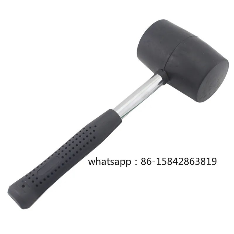 Heavy Duty Non-Rebound Dead Blow Rubber Mallet With Steel Pipe Handle, Explosion-Proof For Ceiling & Flooring Installation