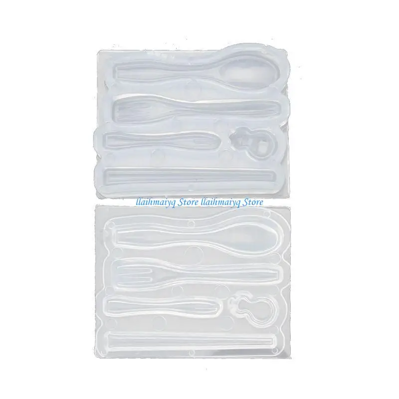 573B Silicone Tableware Molds for Chopsticks Spoons Forks Christmas Mold High Quality Silicone Made Jewelry Tools