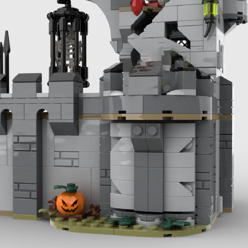 مجموعة مكعبات بناء تعليمية قابلة للتخصيص من نوع MOC لعام 2014، طراز City Engineering Night Lord's Lair، هدية تعليمية تكنولوجية للتجميع الذاتي