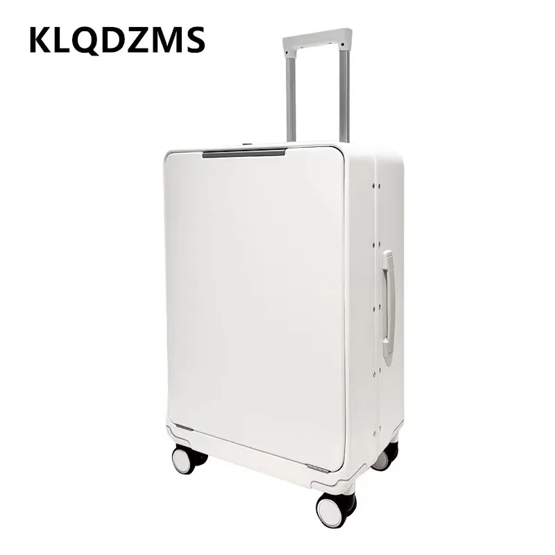 

KLQDZMS High-quality Luggage Large-capacity Aluminum Frame Trolley Case 20"24 Inch Boarding Box Men Women Cabin Suitcase