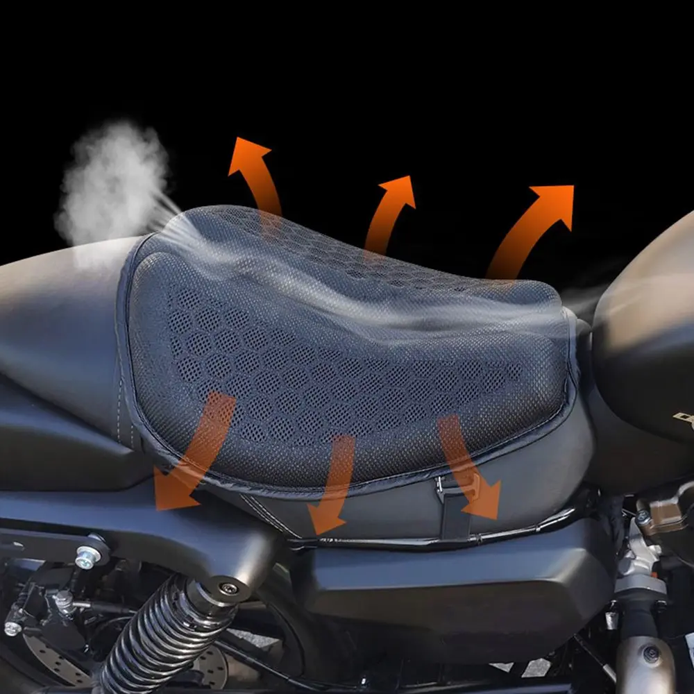 

Comfort Motorcycle Seat Cushion Anti Slip Seat Cover Breathable 3D Gel Seat Cushion Black Seat Covers Motorbike Accessories