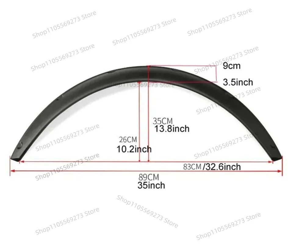 4Pcs Universal Car Fender Flares 3.5