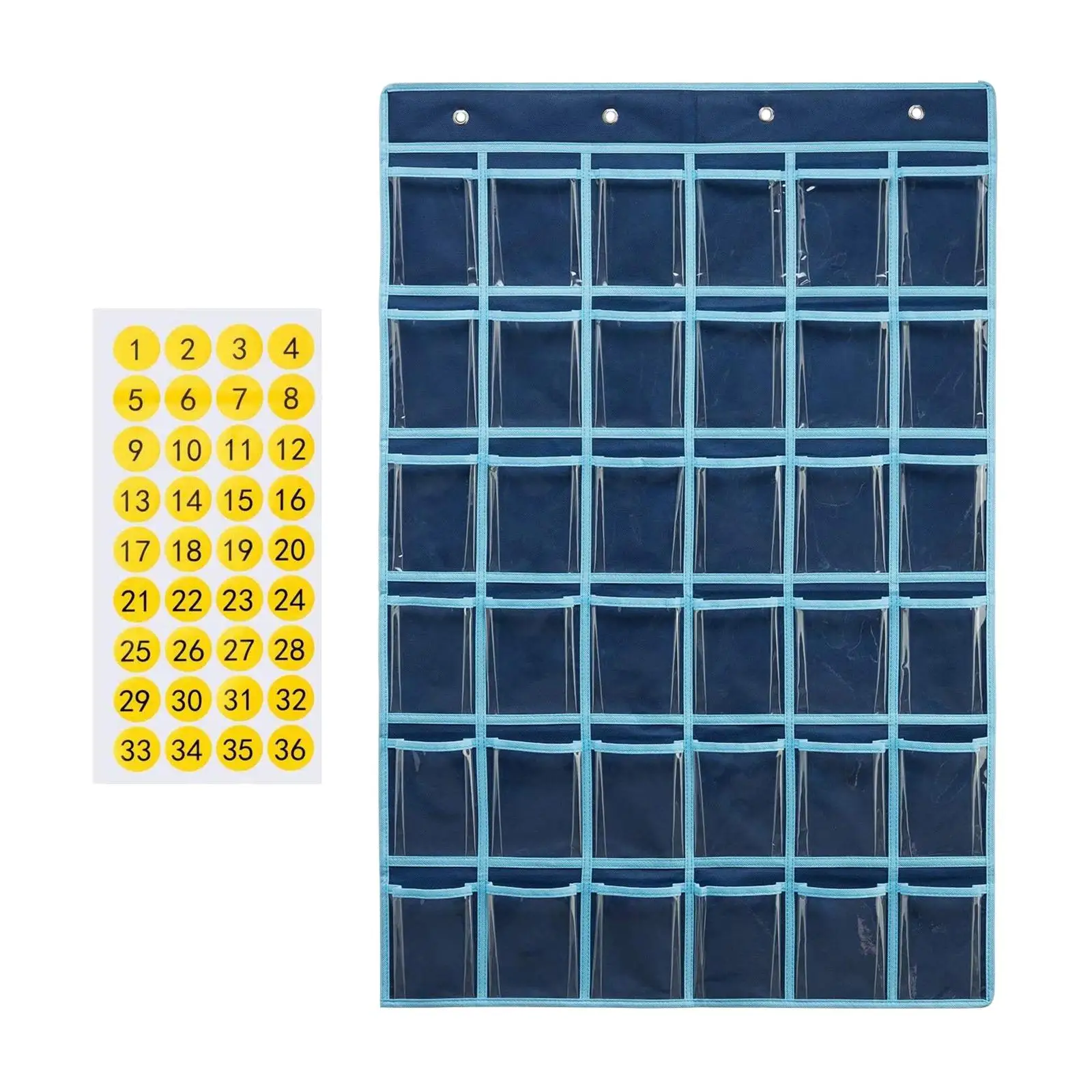 Classroom Pocket Chart Clear Sundries Storage Organizer Pocket Organizer