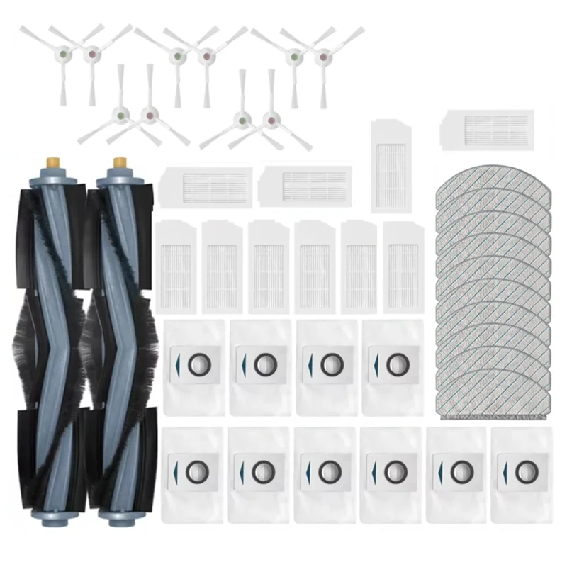 

Комплект запасных частей ABBK-42PCS для роботов-пылесосов ECOVACS T10 PLUS / X1 PLUS: основная и боковые щетки, HEPA-фильтр, салфетка для влажной уборки, мешок для сбора пыли
