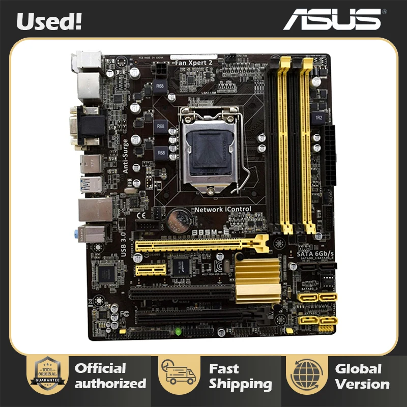 

Материнская плата Asus B85M-E B85 с разъемом LGA 1150 i7 i5 i3 DDR3 32G SATA3 USB3.0 Micro-ATX