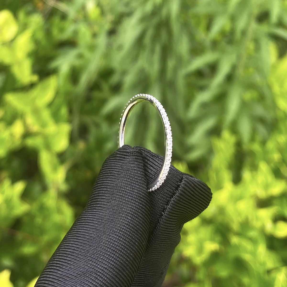 خاتم زفاف على شكل حرف فقاعي مثلج للرجال مطلي بالذهب الحقيقي 5A مجوهرات الهيب هوب