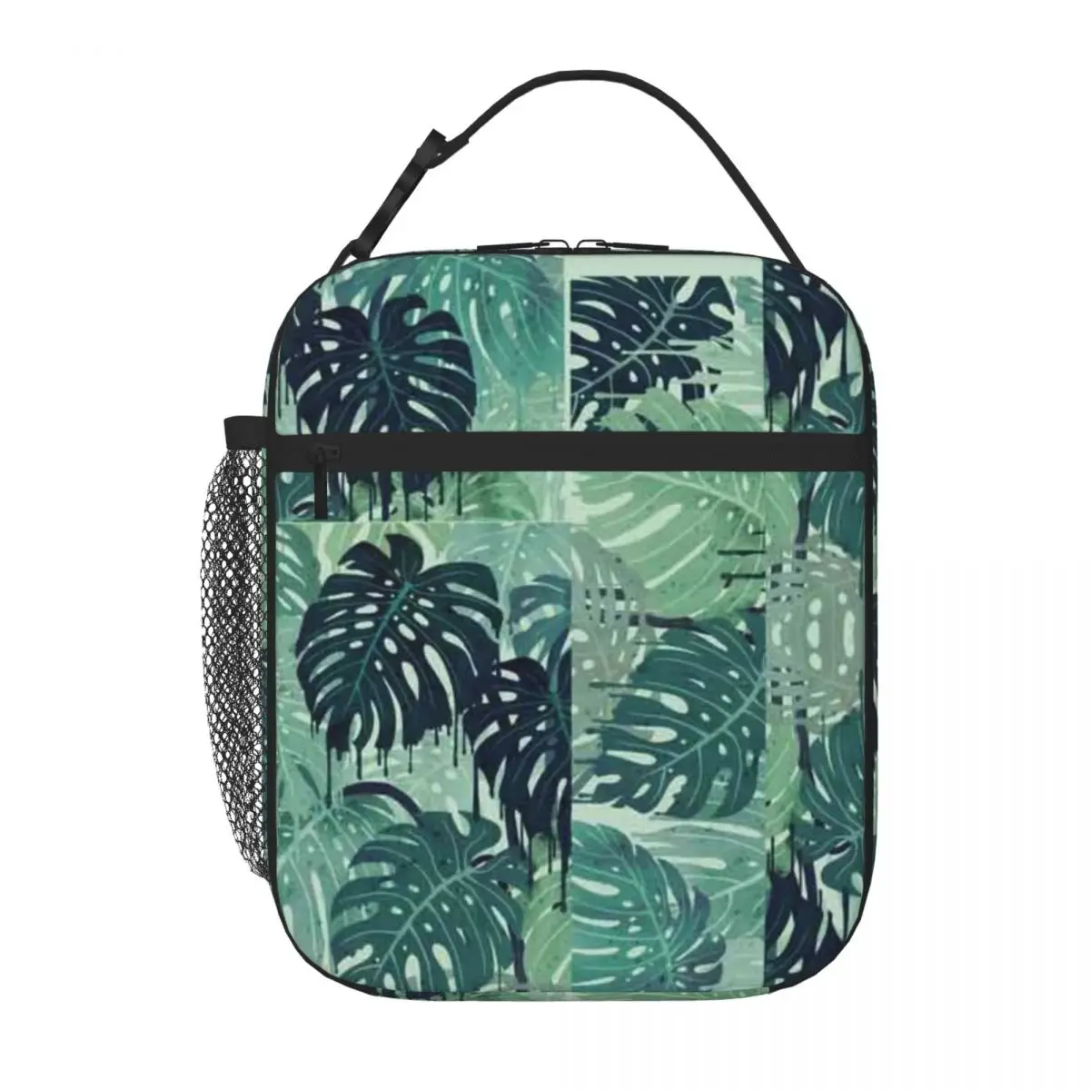 Bestselling Monstera Melt (in Green) Minimal Decoration Reusable Lunch Bag Elementary School Neoprene Lunch Bag