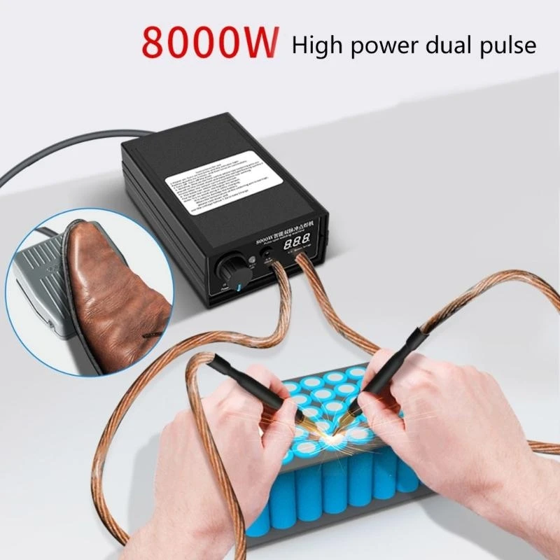 

77UB Large Power 8000W Handheld Point Welding Machine Portable Point Welder Adjustable Output with Power Adapter Cable