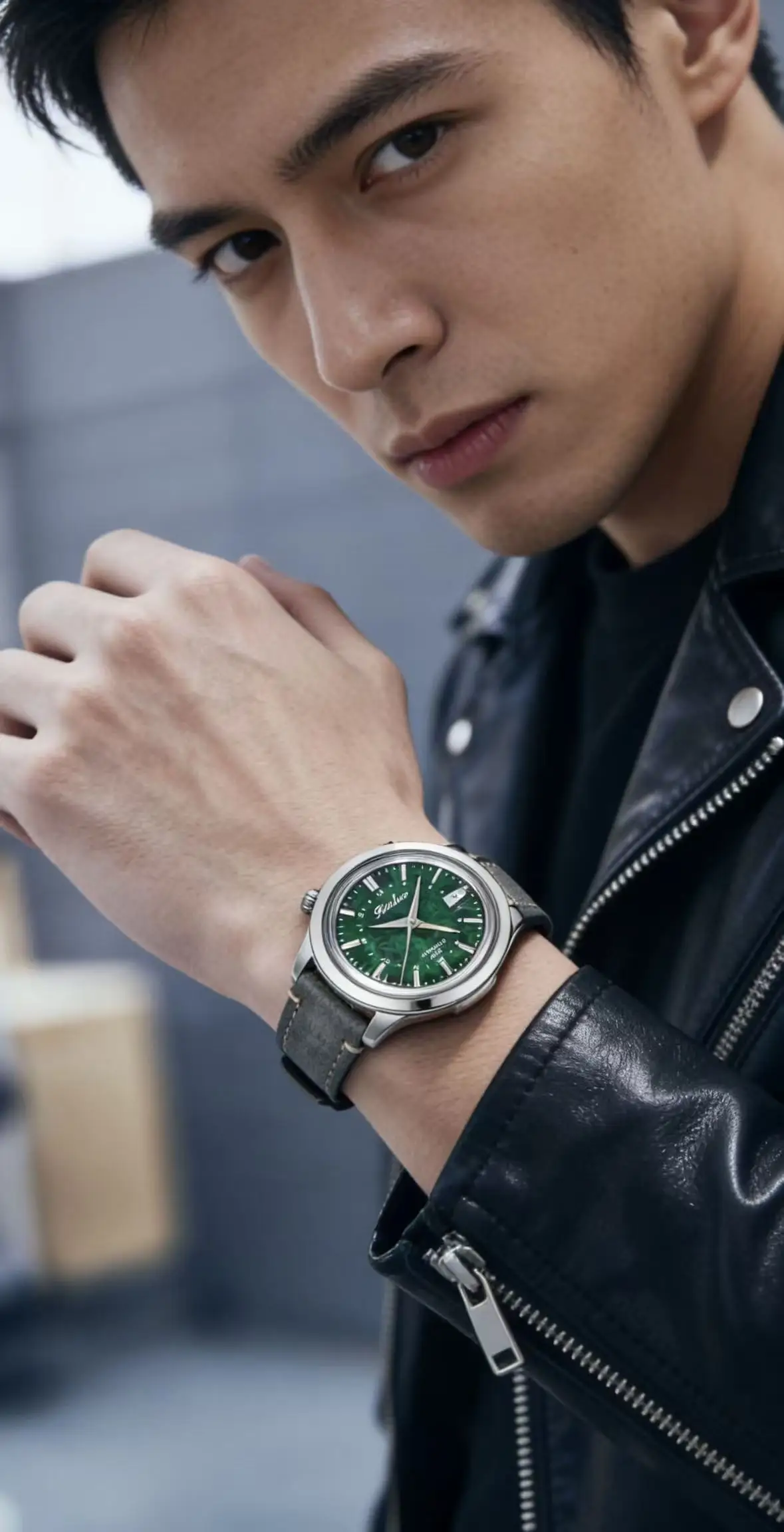 Fashionable intangible cultural heritage lacquerware craftsmanship dial watch mechanical core high-end men's pure GMT watch
